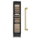 ZLINE Autograph Edition 18-Inch 9.0 Cu. Ft. Triple Zone 68 Bottle Panel Ready Right Hinge Column Wine Cooler with Champagne Bronze Accents (RBCWVRZ-18-CB)