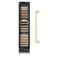 ZLINE Autograph Edition 18-Inch 9.0 Cu. Ft. Triple Zone 68 Bottle Panel Ready Right Hinge Column Wine Cooler with Polished Gold Accents (RBCWVRZ-18-G)