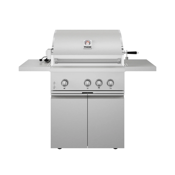 Gordon Ramsay by Thor Kitchen 32-Inch Freestanding Gas Grill with Natural Gas Kit in Stainless Steel