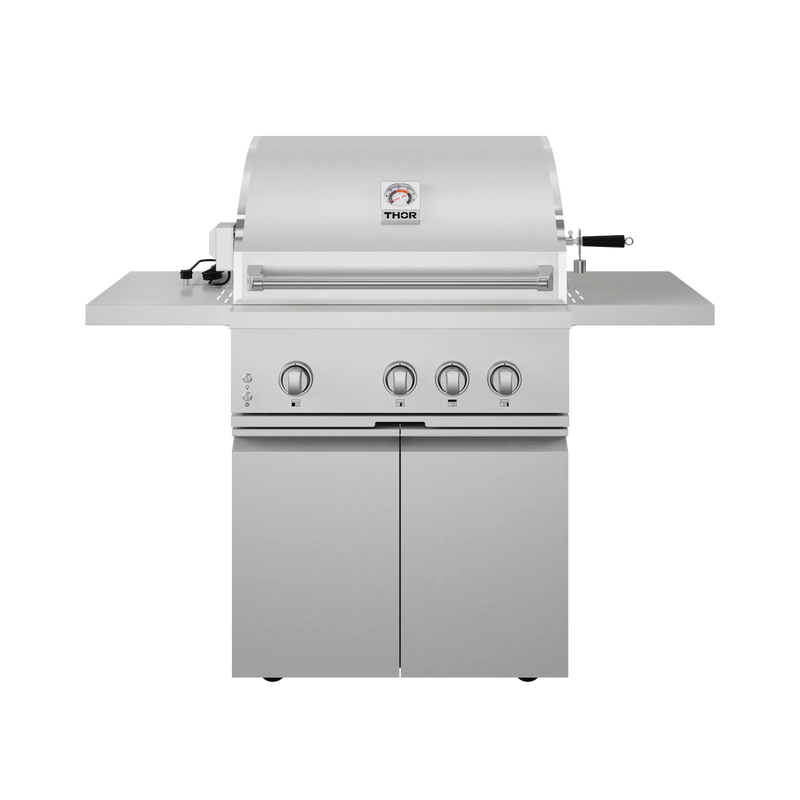 Thor Kitchen Gordon Ramsay 32-Inch Freestanding Gas Grill with Natural Gas Kit in Stainless Steel