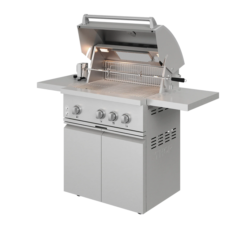 Thor Kitchen Gordon Ramsay 32-Inch Freestanding Gas Grill with Natural Gas Kit in Stainless Steel