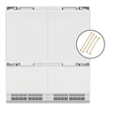 ZLINE Autograph Edition 72-Inch 39.6 Cu. Ft. French Door Built-In Bottom Freezer Refrigerator with Water Dispensers and Ice Makers in Panel Ready and Champagne Bronze Accents (RBITZ-72-CB)