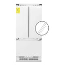ZLINE 36-Inch Panel Ready 19.6 cu. Ft. Built-In 3-Door French Door Refrigerator with Internal Water and Ice Dispenser, with Stainless Steel Handles (RBIV-36-SS)