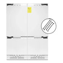 ZLINE 60-Inch Built-In 32.2 cu. ft. 4-Door French Door Refrigerator with Internal Water and Ice Dispenser in Panel Ready with Black Stainless Steel Handles (RBIV-60-BS)