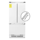 ZLINE 36-Inch Panel Ready 19.6 cu. Ft. Built-In 3-Door French Door Refrigerator with Internal Water and Ice Dispenser with Black Stainless Steel Handles  (RBIV-36-BS)
