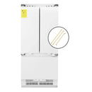 ZLINE Autograph Edition 36-Inch 19.6 cu. ft. Panel Ready Built-in 3-Door French Door Refrigerator with Internal Water and Ice Dispenser with Polished Gold Handles (RBIVZ-36-G)