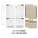 ZLINE Autograph Edition 60 in. 32.2 cu. ft. Panel Ready Built-In 4-Door French Door Refrigerator with Internal Water and Ice Dispenser with Matte Black Handles (RBIVZ-60-MB)