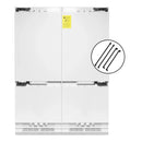 ZLINE Autograph Edition 60 in. 32.2 cu. ft. Panel Ready Built-In 4-Door French Door Refrigerator with Internal Water and Ice Dispenser with Matte Black Handles (RBIVZ-60-MB)