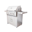 Renaissance Cutlass Pro 30-Inch Propane Gas Grill w/ Rear Burner, Briquette Trays & Blue LED Lights w/ Cart & Gas Connection (RON30B LP CK)