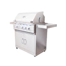 Renaissance Cutlass Pro 30-Inch Propane Gas Grill w/ Rear Burner, Briquette Trays & Blue LED Lights w/ Cart & Gas Connection (RON30B LP CK)
