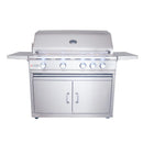 Renaissance Cutlass Pro 38-Inch Propane Gas Grill w/ Rear Burner, Briquette Trays & Blue LED Lights (RON38B LP CK)