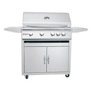 Renaissance Premier 32-Inch Natural Gas Grill w/ Rear Burner, Cart & Gas Connection (RJC32A CK)