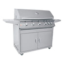 Renaissance Premier 40-Inch Propane Gas Grill w/ Blue LED & Rear Burner w/ Cart & Gas Connection (RJC40AL LP CK)