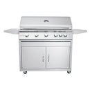 Renaissance Premier 40-Inch Propane Gas Grill w/ Blue LED & Rear Burner w/ Cart & Gas Connection (RJC40AL LP CK)