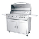 Renaissance Premier 40-Inch Propane Gas Grill w/ Blue LED & Rear Burner w/ Cart & Gas Connection (RJC40AL LP CK)