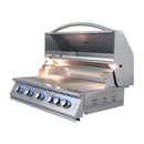 Renaissance Premier 40-Inch Propane Gas Grill w/ Blue LED & Rear Burner w/ Cart & Gas Connection (RJC40AL LP CK)