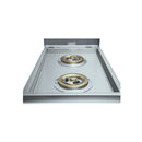 Renaissance Cutlass Pro Double Slide-In Propane Gas Side Burner in Stainless Steel w/ Blue LED (RDB1EL LP)