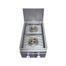 Renaissance Cutlass Pro Natural Gas Slide-In Double Side Burner in Stainless Steel with Blue LED (RDB1EL)