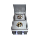 Renaissance Cutlass Pro Double Slide-In Propane Gas Side Burner in Stainless Steel w/ Blue LED (RDB1EL LP)