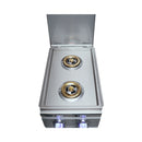 Renaissance Cutlass Pro Natural Gas Slide-In Double Side Burner in Stainless Steel with Blue LED (RDB1EL)