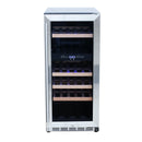 Renaissance 15-Inch 3.2 Cu. Ft. Wine Cooler Refrigerator in Stainless Steel with Glass Door (RWC1)