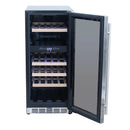 Renaissance 15-Inch 3.2 Cu. Ft. Wine Cooler Refrigerator in Stainless Steel with Glass Door (RWC1)