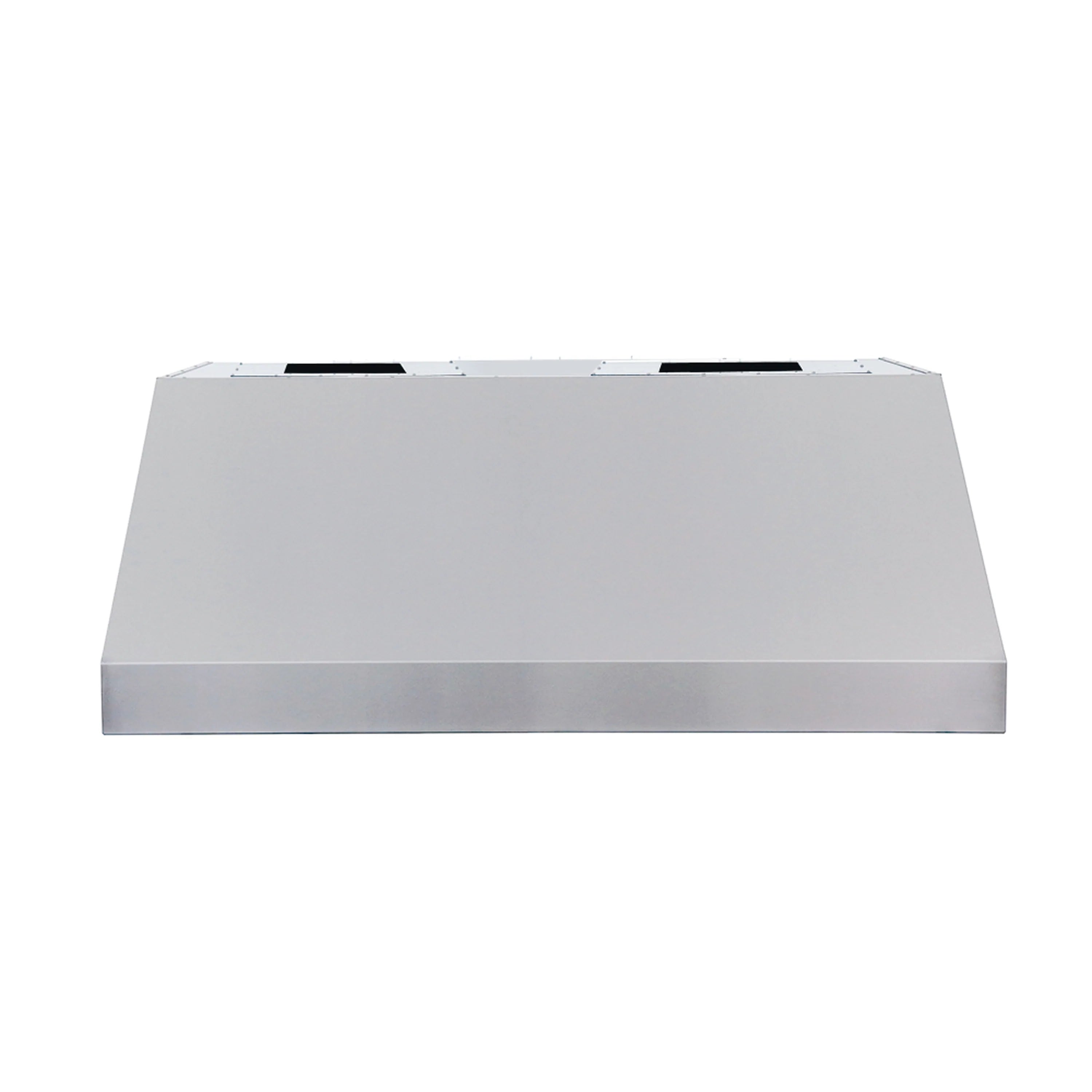 304 stainless steel vent hood canopy with rectangular front opening and cutouts