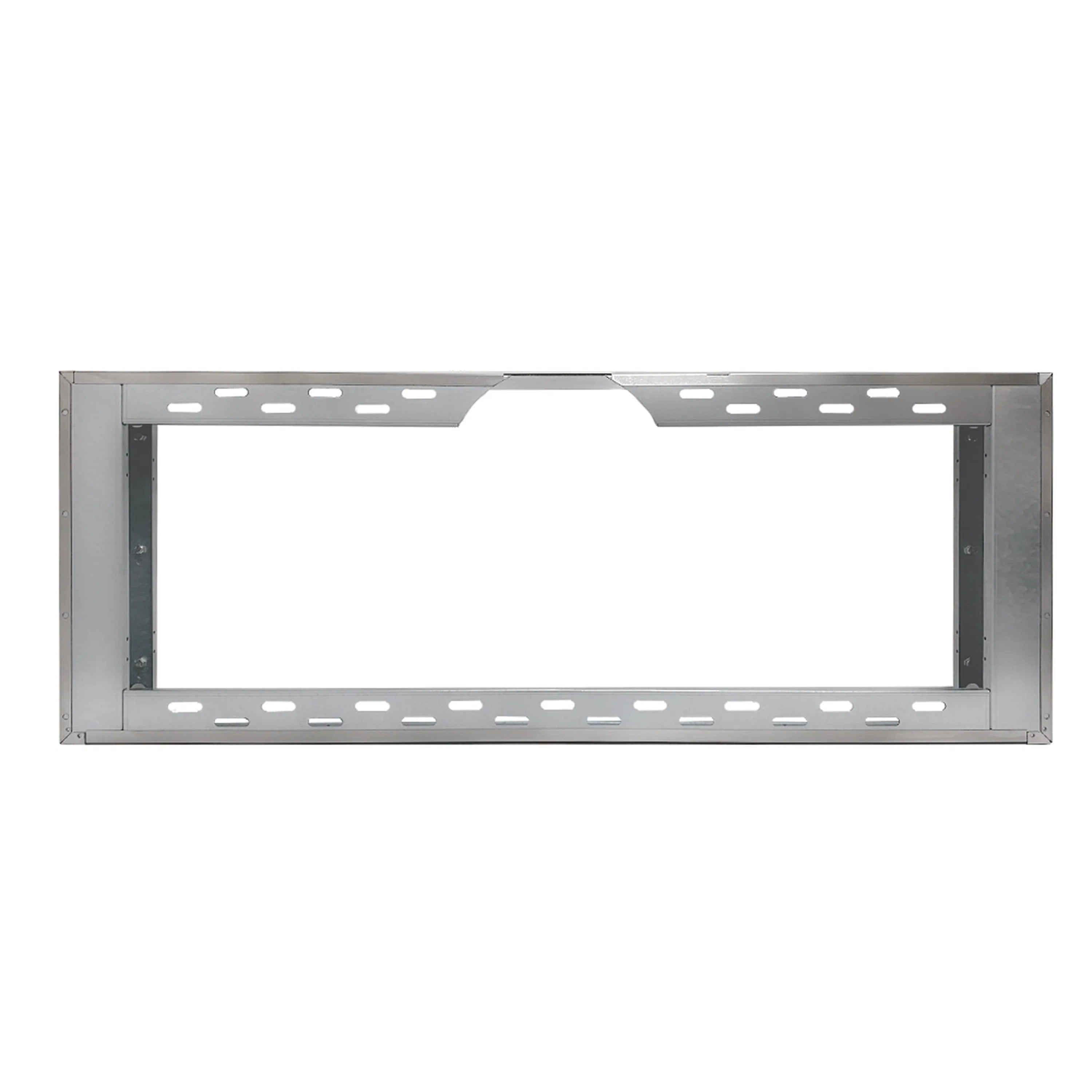 48-inch vent hood spacer frame with four-inch height, galvanized metal mounting bracket