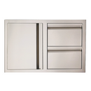 Renaissance Valiant Double Drawer & Door Combo-Soft Close-Left Swing (VDC1SCL)