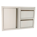 Renaissance Valiant Double Drawer & Door Combo-Soft Close-Left Swing (VDC1SCL)