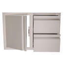 Renaissance Valiant Double Drawer & Door Combo-Soft Close-Left Swing (VDC1SCL)