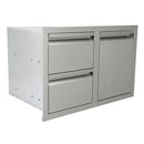 Renaissance Valiant Enclosed Double Storage Drawer & LP Bottle Storage in Stainless Steel (VDCL1)
