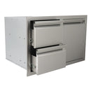 Renaissance Valiant Enclosed Double Storage Drawer & LP Bottle Storage in Stainless Steel (VDCL1)