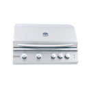 Renaissance Premier 32-Inch Natural Gas Grill in Stainless Steel with Blue LED & Rear Burner (RJC32AL)
