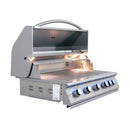 Renaissance Premier 40-Inch Natural Gas Grill w/ Blue LED & Rear Burner (RJC40AL)