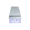 Renaissance Premier Natural Gas Slide-in Double Side Burner in Stainless Steel w/ Blue LED (RJCSSBL)