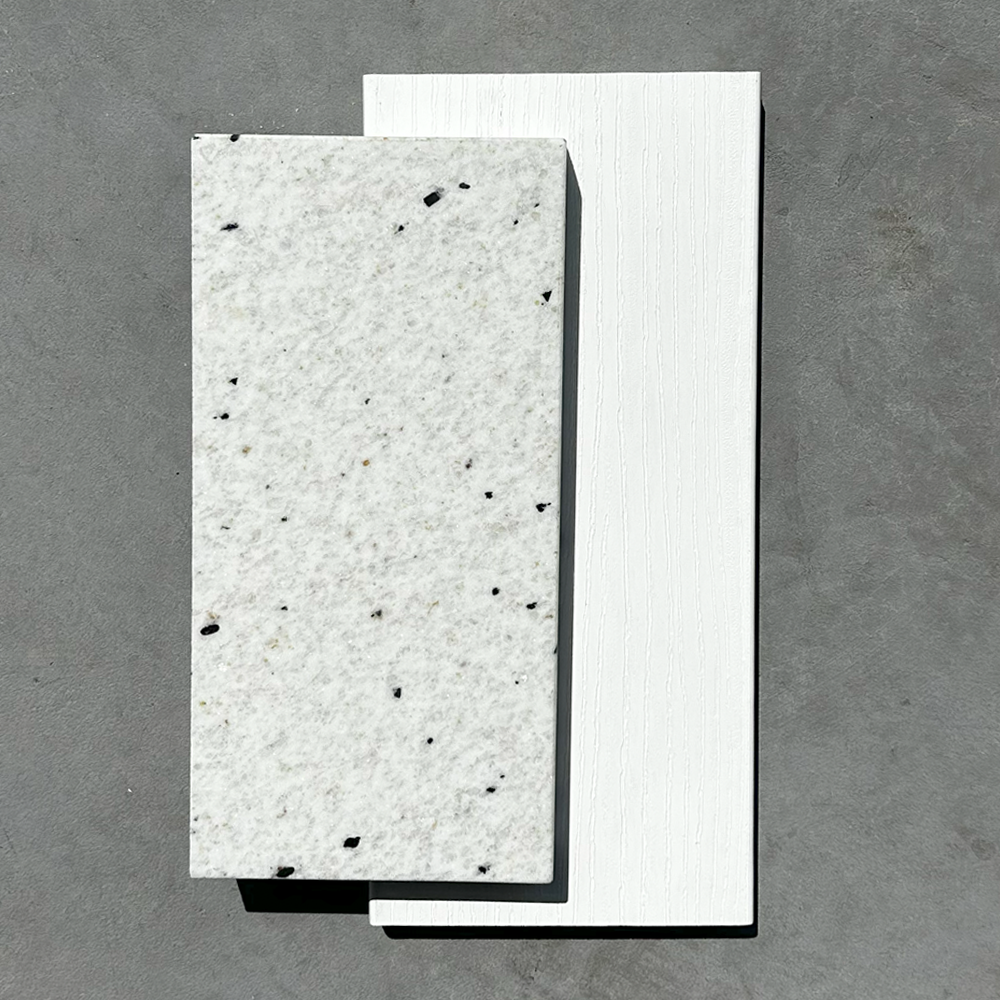 FINISH SWATCH - white granite with white cabinet