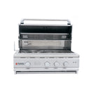 Renaissance Cutlass Pro 30-Inch Propane Gas Grill w/ Rear Burner, Briquette Trays & Blue LED Lights (RON30B LP)