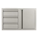 Renaissance Valiant Triple Drawer & Door Combo-Soft Close-Right Swing (VDC2SCR)