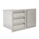 Renaissance Valiant Triple Drawer & Door Combo-Soft Close-Right Swing (VDC2SCR)