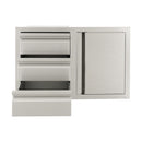 Renaissance Valiant Triple Drawer & Door Combo-Soft Close-Right Swing (VDC2SCR)