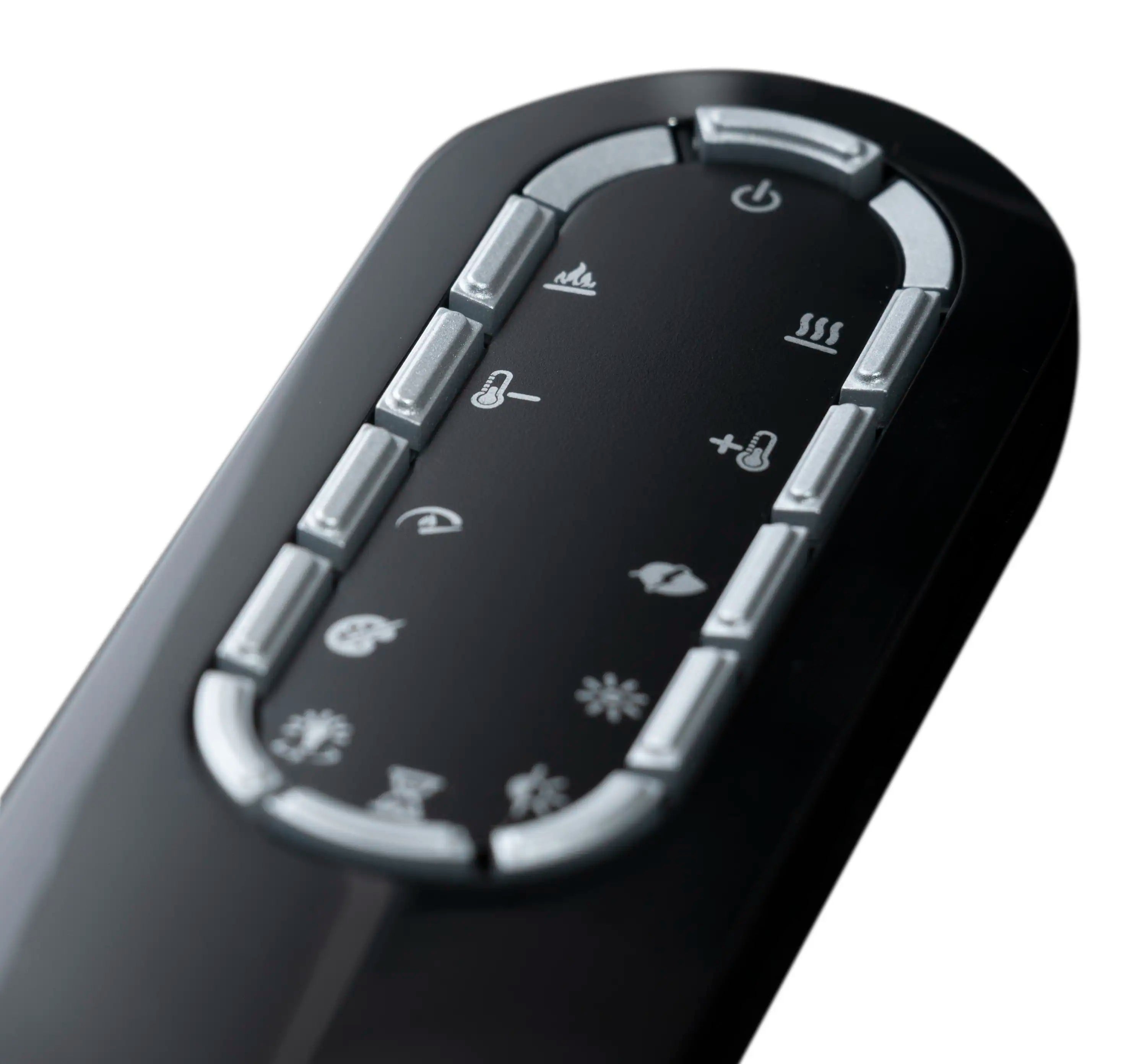 Dimplex Revillusion remote control close-up with flame and mode buttons