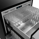 Gordon Ramsay by Thor Kitchen 24-Inch Undercounter Built-In or Freestanding Drawer Refrigerator in Stainless Steel with Blue Trim (RF24U-BLU)