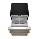 Gordon Ramsay by Thor Kitchen 24-Inch Undercounter Built-In or Freestanding Drawer Refrigerator in Stainless Steel with Bronze Trim (RF24U-BRZ)