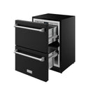 Gordon Ramsay by Thor Kitchen 24-Inch Undercounter Built-In or Freestanding Drawer Refrigerator in Black & Stainless Steel Trim (RF24UB-SS)