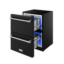 Gordon Ramsay by Thor Kitchen 24-Inch Undercounter Built-In or Freestanding Drawer Refrigerator in Black & Stainless Steel Trim (RF24UB-SS)