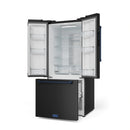 Gordon Ramsay by Thor Kitchen 30-Inch 17.5 cu ft French Door Counter Depth Refrigerator with Ice Maker in Black with Navy Blue Trim (RF3017FFD00-BLU)