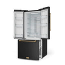 Gordon Ramsay by Thor Kitchen 30-Inch 17.5 cu ft French Door Counter Depth Refrigerator with Ice Maker in Black with Bronze Trim (RF3017FFD00-BRZ)