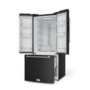 Gordon Ramsay by Thor Kitchen 30-Inch 17.5 cu ft French Door Counter Depth Refrigerator with Ice Maker in Black with Stainless Steel Trim (RF3017FFD00-SS)
