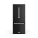 Gordon Ramsay by Thor Kitchen 30-Inch 17.5 cu ft French Door Counter Depth Refrigerator with Ice Maker in Black with Stainless Steel Trim (RF3017FFD00-SS)